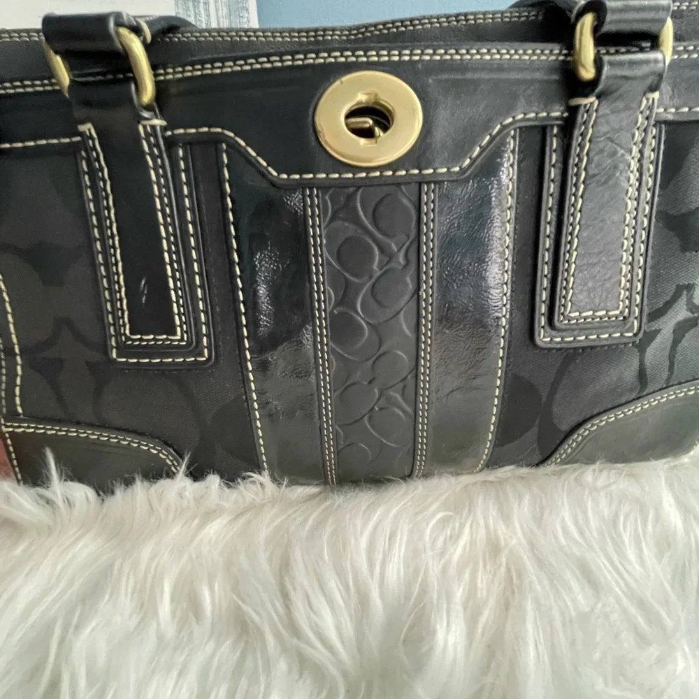 - ✨ COACH HAMPTON SIGNATURE BAG! Vintage - Picture 9 of 11